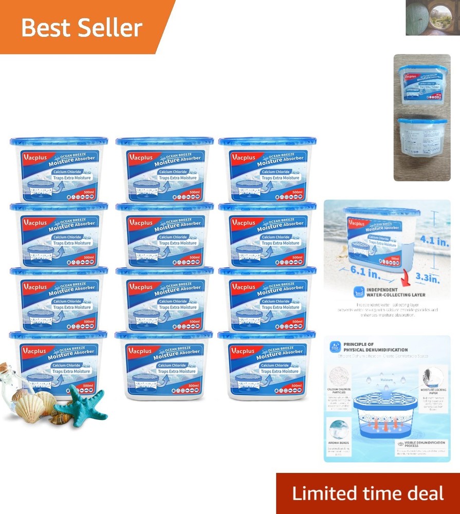 Efficient Moisture Absorbers 12 Pack – 10.5 Oz, Compact & Energy-saving Solution