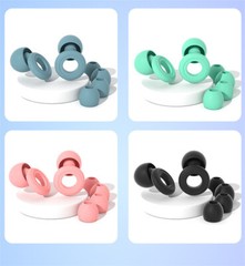 Reusable Silicone Ear Plugs Noise Cancelling Earplugs Protector Study Sleep Swim