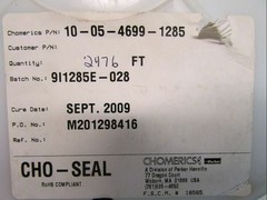 25 Feet Cho-Seal EMI Shield Gasket Material, .062″ x .100″ Conductive Elastomer