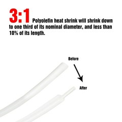 50 ft Dual Wall Adhesive Lined Φ1/4″ 6.4mm 3:1 Ratio Heat Shrink Tubing Clear US