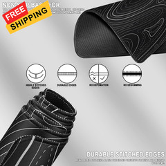 Large Gaming Mouse Pad, Waterproof Extra 31.5L x 15.7W inches, Black