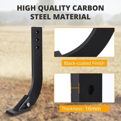 5pcs Box Blade Shank, 16” Ripper Shank 3 Holes Box Scraper Shank Teeth and Pins