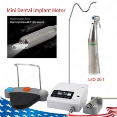 Mini Dental Brushless Implant Motor System 20:1 LED Contra Angle Handpiece