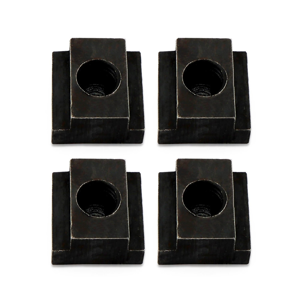 T-Slot Nut Black Oxide Finish, 1/2″-13 Thread Size 5/8 in Table Slot Size 4Packs