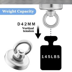 Neodymium Fishing Magnets Pulling Force Super Strong Round Rare Earth