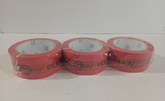 3 Rolls Packing TAPE Red Ebay LOGO Shipping 2″ 75 Yard 2.7mil Thick