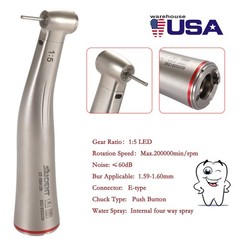 SANDENT Dental 1:5 Ratio LED Contra Angle Handpiece Standard Internal Four Spray