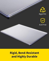 HYARUAT Magazine Toploaders – 7mm Thick Plastic 9 x 11.5 x 0.3 inches, Clear