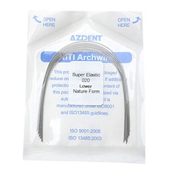 AZDENT Dental Orthodontic Super Elastic Niti Round Arch Wires Nature Form
