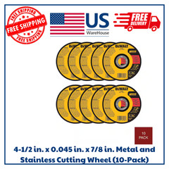4-1/2 in. x 0.045 in. x 7/8 in. Metal and Stainless Cutting Wheel (10-Pack)