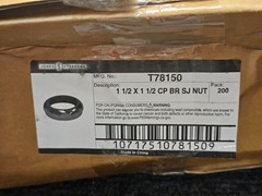 (QTY 200) Jones Stephens T78150 1.5″ x 1.5″ Brass Slip-Joint Nut Polished Chrome
