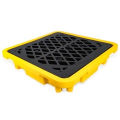 Drum Spill Containment Pallet with Drain – Leakproof Storage Platform, 2200lbs C