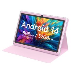 Tablet 7Inch Android 14.0 with Protective Case, 8GB(4+4GB Expand) RAM+ 32GB R…