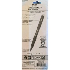 Pentel Twist-Erase Express Mechanical Pencil w/Lead & Jumbo Eraser Refills, 0.9