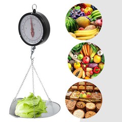 Double-sided Dial Hanging Scale 10kg/22lbs Circular Supermarkets Hanging Scale