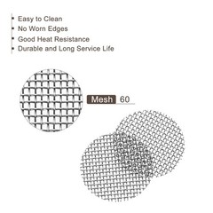 Pack of 60 Pipe Screen Stainless Steel Screens 3/8 Inch 9.5mm Diameter