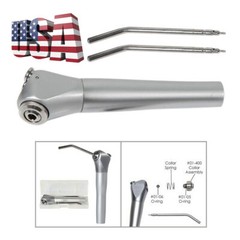 Dental 3 Way Air Water Syringe Triple Spray Handpiece with 2 Nozzles Tips Tubes