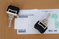 *New in Box of 50* E-Switch ST141D00 Toggle Switch SPST ON-OFF 20A 125VAC