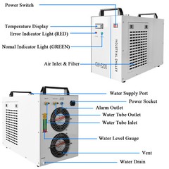 Autofocus 100W CO2 Laser Cutting Engraving Machine 40″x32″+CW5200 Water Chiller