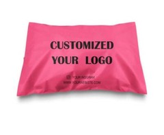 (100) CUSTOM POLY MAILERS • ENVELOPES BAGS (PRINTED LOGO) PINK, WHITE, BLACK…