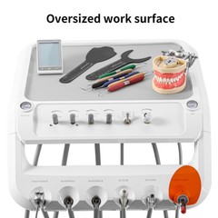 AZDENT Portable Dental Delivery Unit with Air Compressor Syringe Suction 4Holes