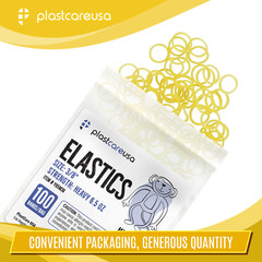 100 Light 3.5 Oz 1/8″ Chipmunk Orthodontic Latex Elastic Rubber Bands Braces