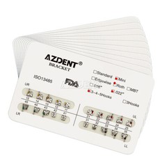 10X AZDENT Dental Ortho Brackets Mini/Standard MBT/Roth 022/018 Hooks 3 4 5