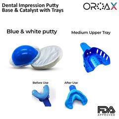 Dental Impression Putty Teeth Mold Kit Large Upper & Lower Impressions Trays