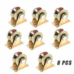 Sliding Gate Caster For V Shape Track 2 inch V-Groove Wheel Steel Rollers 8PCS