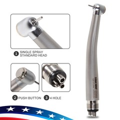 1-10Pcs USA Dental High Speed Handpiece Turbine 4 Hole Push Button STNABM