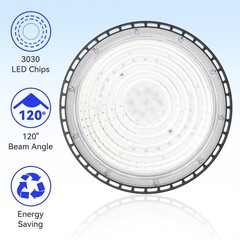 2 Pcs UFO Led High Bay Light 200W Industrial Commercial Warehouse Garage Light