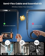 1920P HD Borescope Inspection Camera with 8 Adjustable LEDs for Clear Viewing