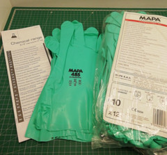 12 pairs MAPA NITRILE green Gloves Ultranitril 485 chemical resistant safety
