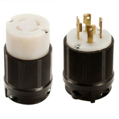 NEMA L16-30 Plug and Connector Set – Rated for 30A, 480V, 4-Wire, 3 Pole – cUL