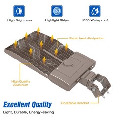 320W 48000LM Outdoor LED Shoebox Parking Lot Light Commercial Street Area Lights