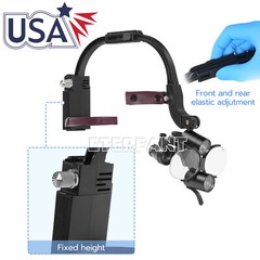ETERFANT Dental 3.5X Surgical Headband Binocular Loupes+5W LED Head Light 2Leds