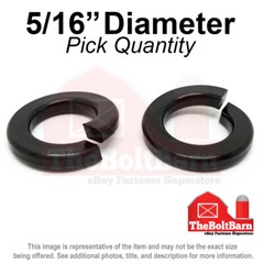 5/16″ Alloy Steel Split Ring Lock Washers Grade 8 Black Oxide (Pick Qty)
