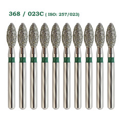 Dental Diamond Bur FG Pointed Football 368/023C Coarse Grit Egg Shape High Speed