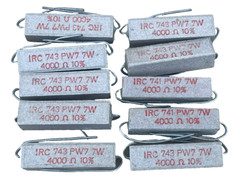 IRC PW7 4000 Ohm 7 Watts, 10% Ceramic Power Resistor (Lot of 10)
