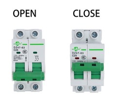 3 PCS Miniature Circuit Breaker 110V/240V 16A 2 Pole AC Solar MCB DZ4763
