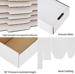 25 Pack 7x4x3 White Corrugated Shipping Mailer Packing Box Boxes 7″ x 4″ x 3″