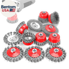 12 Pack Wire Wheel Brush for Angle Grinder, 6Pcs 4” Wheel Brushes, 6Pcs 3” Cup B