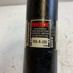 BUSSMANN FRS-R-200 Fusetron Dual Element Time-Delay Fuse 200 Amp 600V