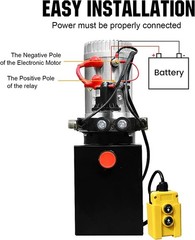 Double Acting Hydraulic Pump Dump Trailer 8 Quart 12V DC Unit Pack Power Unit