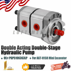 PGP51063G3LP For AGT-H15R Mini Excavator Hydraulic Gear Pump Double Acting Pump