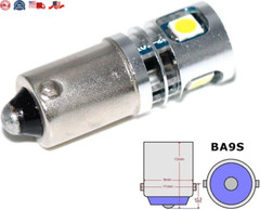 400LM Super Bright 3030 5-SMD BA9 BA9S 53 57 1895 64111 LED Car Light Bulb 12V 2