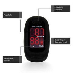 Blood Oxygen Sensor,SPo2 Pulse Oximeter with Carrying Case,rope,FDA,CE US ship