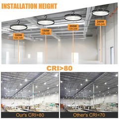 UFO High Bay LED light 240 Watts 5000K AC 100-277V Warehouse Commercial Lighting