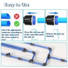 36PCS 1/4″OD Push to Connect Fittings Kit Quick Connect Air Hose Fittings 1/4…