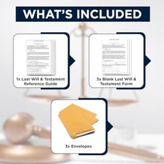 2024 Last Will and Testament Kit: Blank Legal Last Will Testament Forms